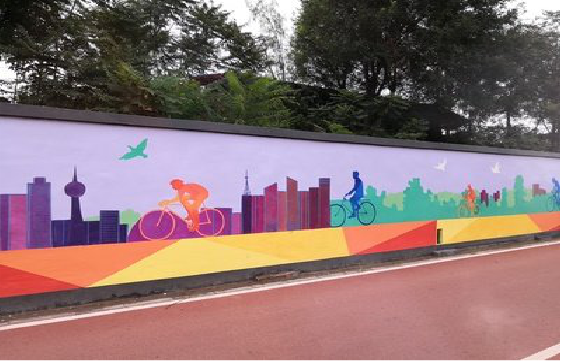 甘泉墙体彩绘-围墙