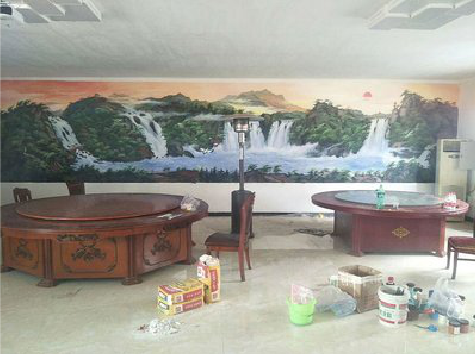 甘泉墙绘-写实风景