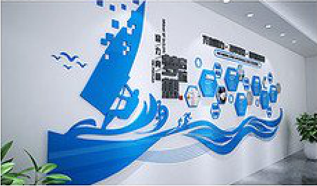 甘泉海浪主题文化墙如何设计？