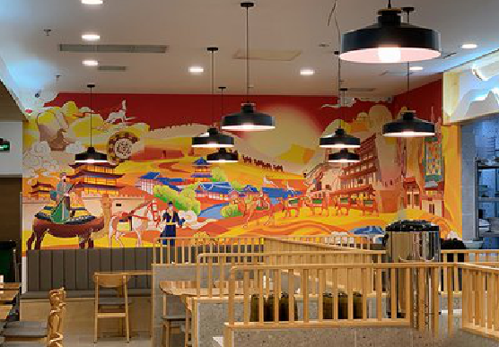 甘泉商业空间彩绘介绍。