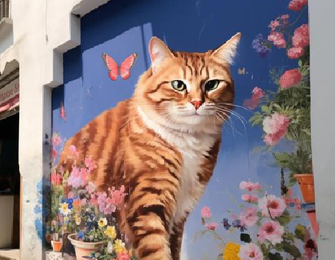 甘泉自己绘制有个性的手绘墙