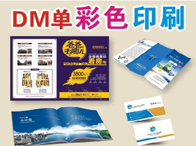 甘泉单页印刷，色彩搭配简单。